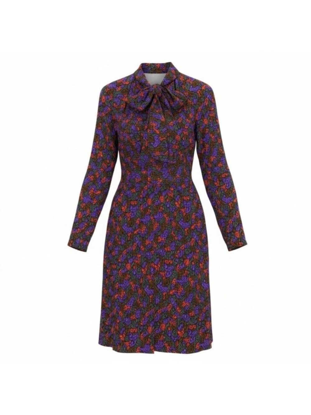 Saint Laurent Ribe Gauche Bowtie Dress Long - Picture 1 of 9